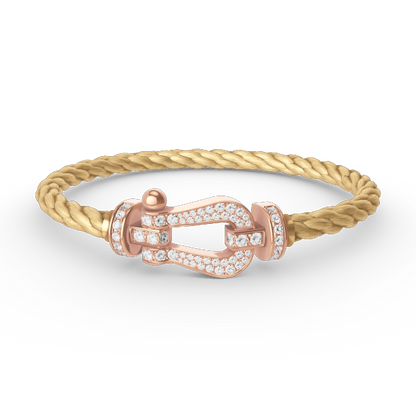 [Elite]FORCE LARGE HORSESHOE FULL DIAMOND BRACELET ROSE GOLD