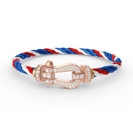 [Elite]FORCE LARGE HORSESHOE FULL DIAMOND BRACELET ROSE GOLD