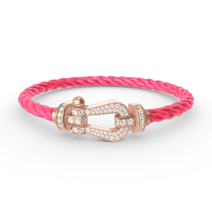 [Elite]FORCE LARGE HORSESHOE FULL DIAMOND BRACELET ROSE GOLD