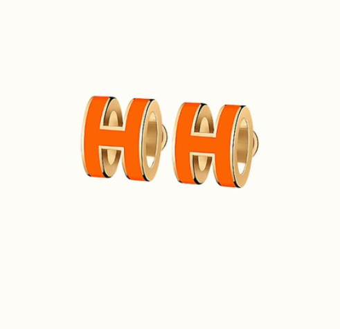 [Elite]MINI POP H EARRINGS ORANGE