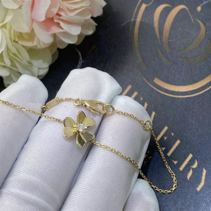 [Elite]FRIVOLE GOLD FLOWER PINK MALACHITE BRACELET