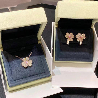 [Elite]FRIVOLE ROSE GOLD FLOWER DIAMOND NECKLACE