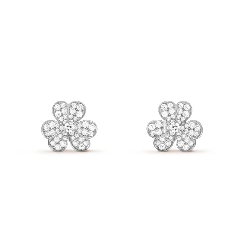 [Elite]FRIVOLE SILVER FLOWER DIAMOND EARRINGS