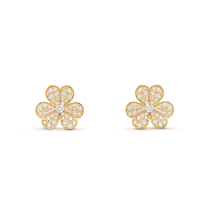 [Elite]FRIVOLE GOLD FLOWER DIAMOND EARRINGS