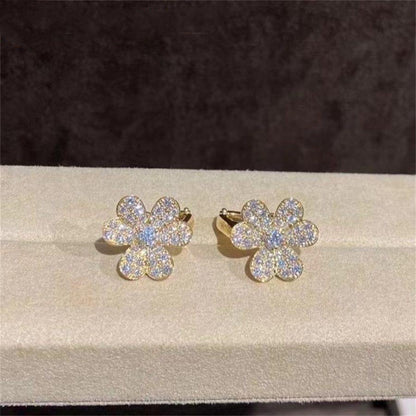 [Elite]FRIVOLE GOLD FLOWER DIAMOND EARRINGS