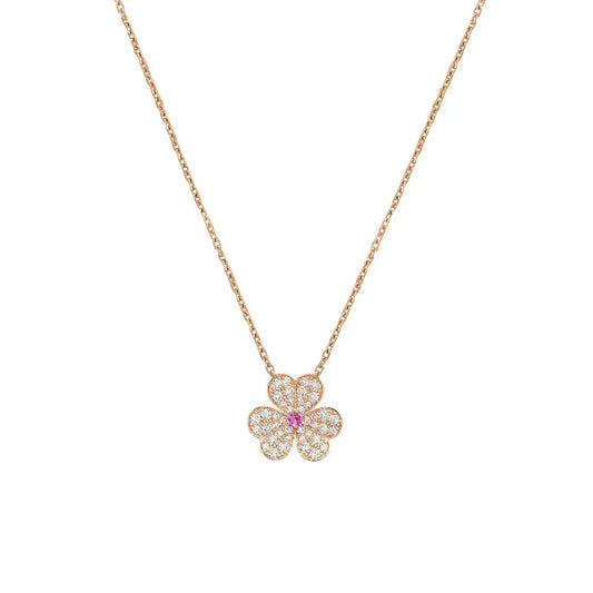 [Elite]FRIVOLE ROSE GOLD FLOWER DIAMOND NECKLACE