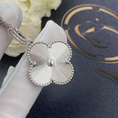[Elite]CLOVER 25MM SILVER BIG CLOVER NECKLACE