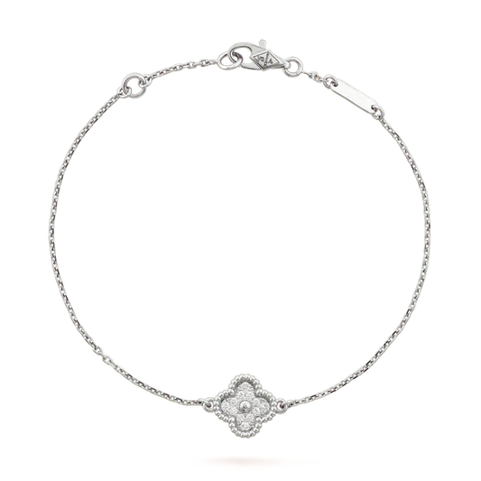 [Elite]CLOVER  SINGLE FLOWER BRACELET SILVER