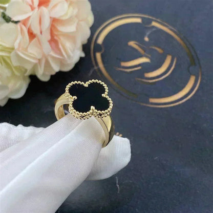 [Elite]CLOVER ONYX RING