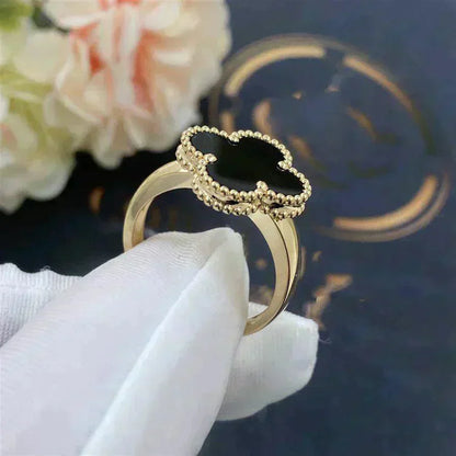 [Elite]CLOVER ONYX RING
