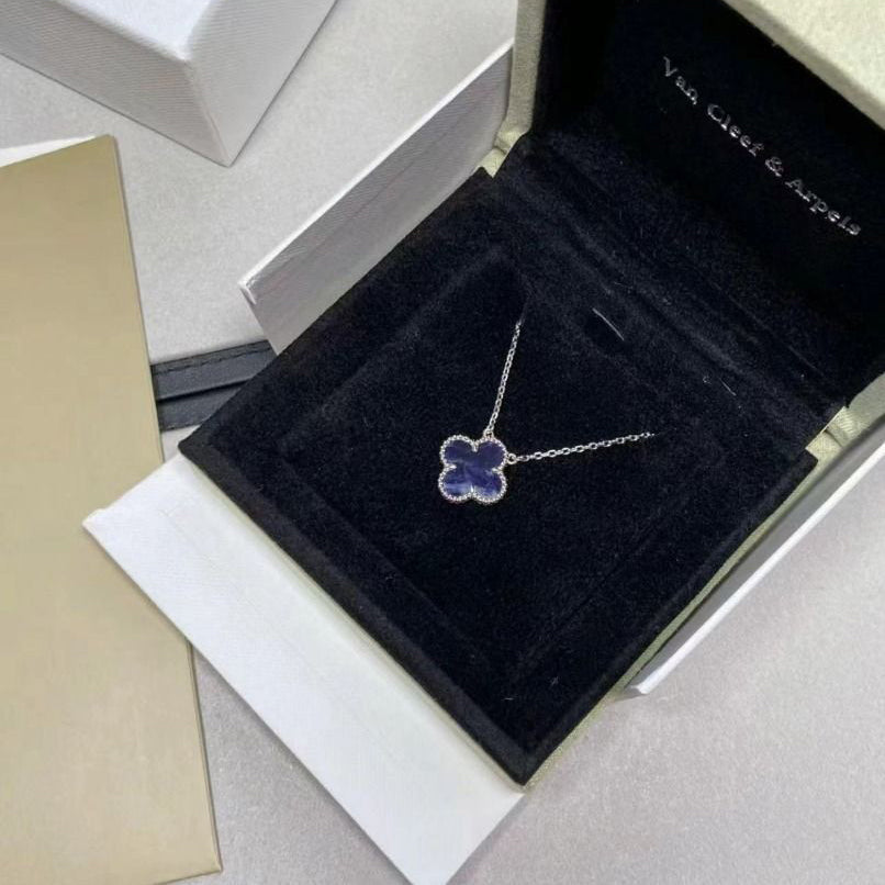 [Elite]CLOVER 15MM PIETERSITE NECKLACE SILVER