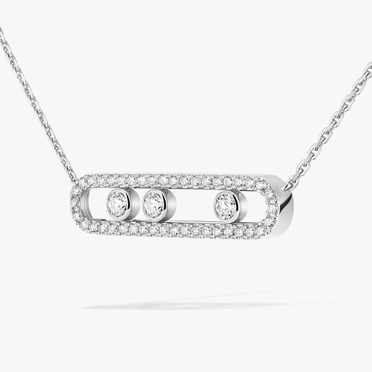 [Elite] Move Pave_ Rose Gold Diamond Necklace