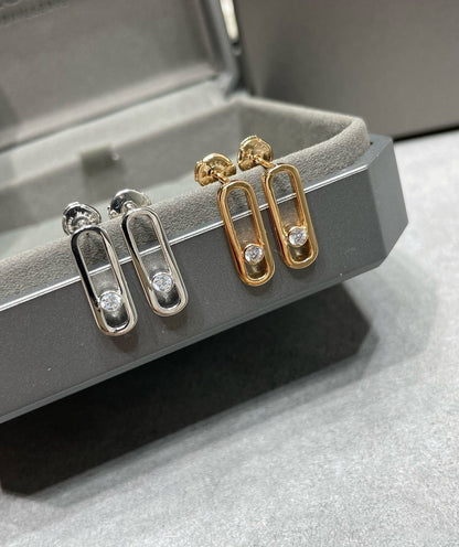 [Elite]MOVE UNO SMALL 1 DIAMOND EARRINGS