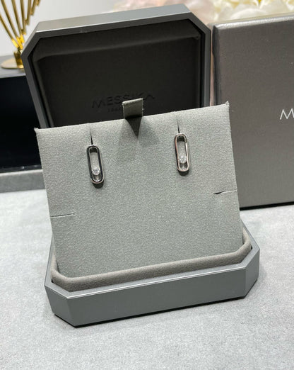 [Elite]MOVE UNO SMALL 1 DIAMOND EARRINGS