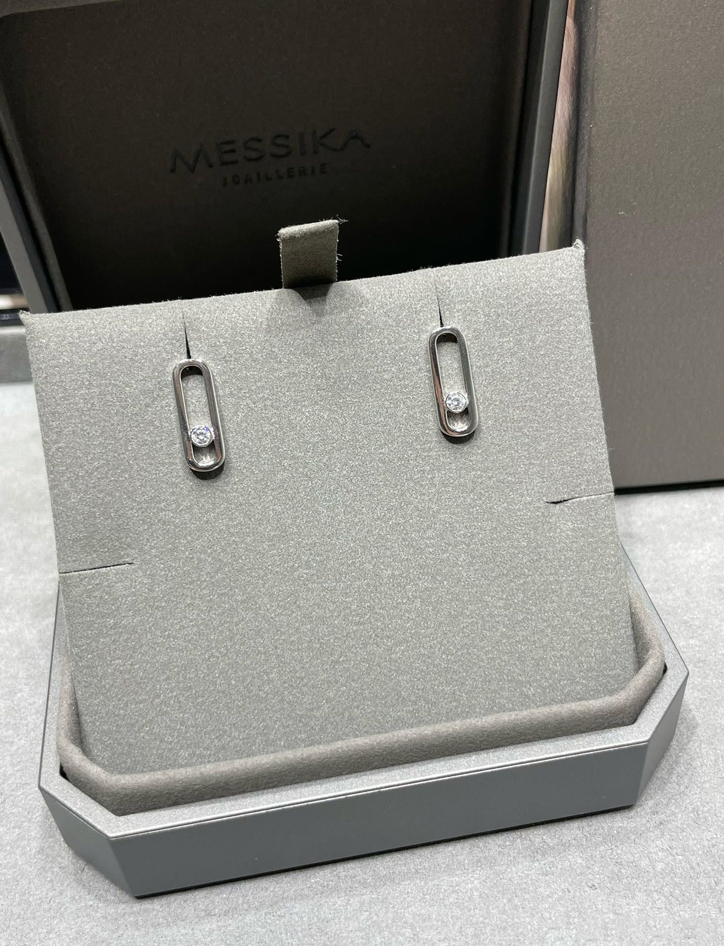 [Elite]MOVE UNO SMALL 1 DIAMOND EARRINGS