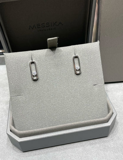 [Elite]MOVE UNO SMALL 1 DIAMOND EARRINGS