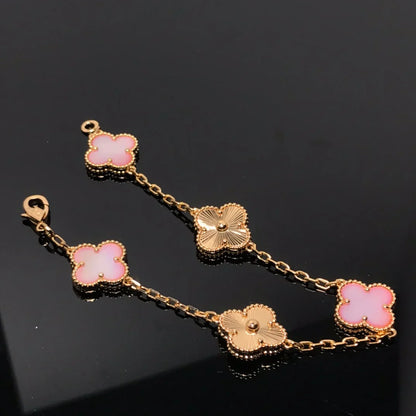 [Elite] CLOVER 5 MOTIFS  PINK MOP BRACELET COLLECTION