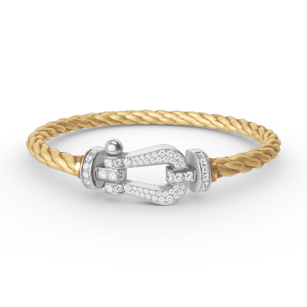 [Elite]FORCE LARGE HORSESHOE FULL DIAMOND BRACELET SILVER