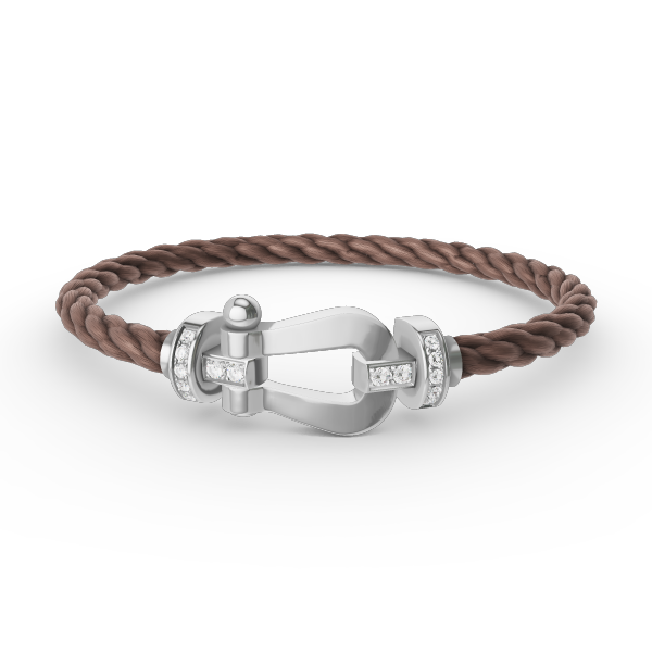 [Elite]FORCE LARGE HORSESHOE HALF DIAMOND BRACELET SILVER