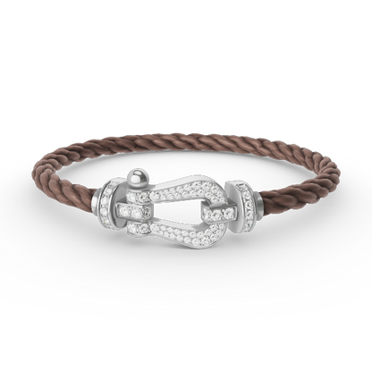 [Elite]FORCE LARGE HORSESHOE FULL DIAMOND BRACELET SILVER