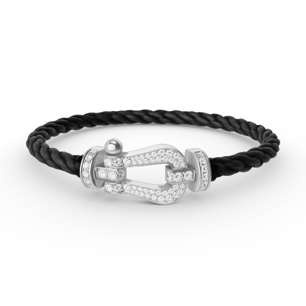 [Elite]FORCE LARGE HORSESHOE FULL DIAMOND BRACELET SILVER