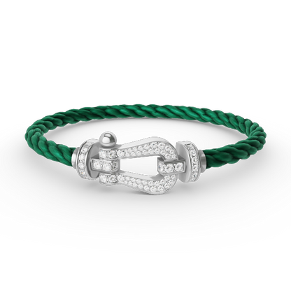 [Elite]FORCE LARGE HORSESHOE FULL DIAMOND BRACELET SILVER