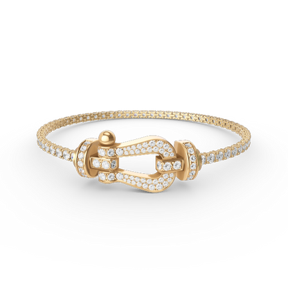 [Elite]FORCE  LARGE HORSESHOE FULL DIAMOND TENNIS BRACELET