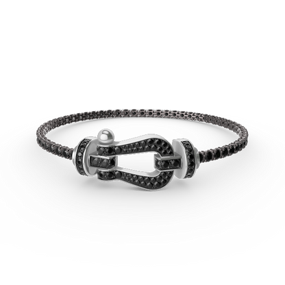 [Elite]FORCE  LARGE HORSESHOE FULL DIAMOND TENNIS BRACELET